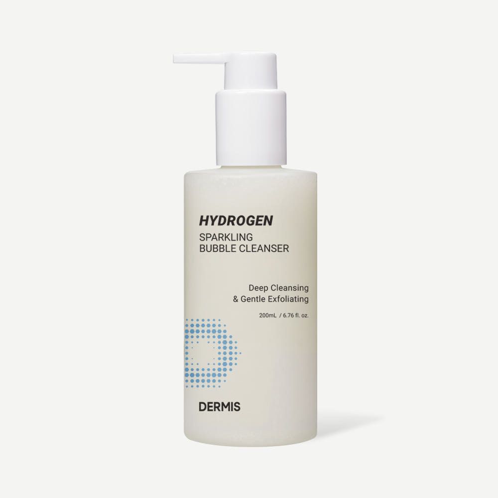 DERMIS Hydrogen Sparkling Bubble Cleanser 200ml Deep Cleansing Hydrating Soothing Low pH Facial Foam Wash _ Made in KOREA